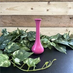 Pink Mini Ceramic Bud Vase 6.5‎ Inch Home Decor Girly Cute Shelf Sitter